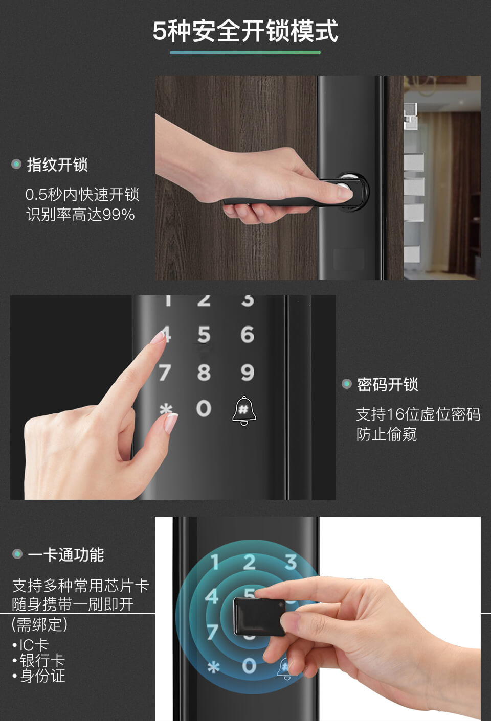 兔宝宝指纹锁 tbb8203-智能指纹锁(星空灰)